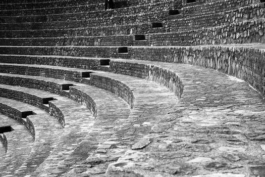 Remains of the Ancient Theater of Fourvière in Lyon, France.