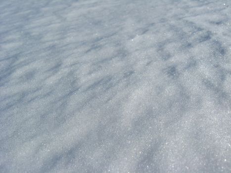 The image of thick layer of a white snow