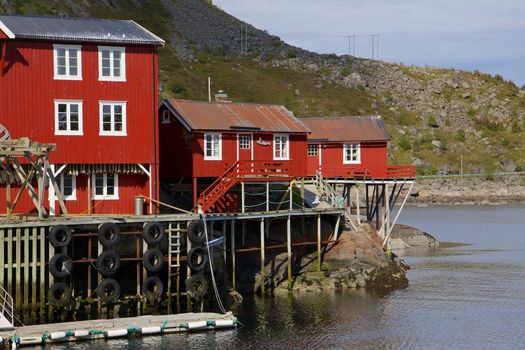 Traditional old fishing port on Lofoten Islands in Norway