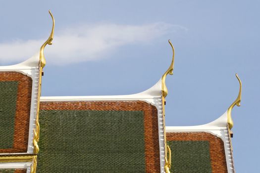 Roof of Temple in Grand Place, Thailand