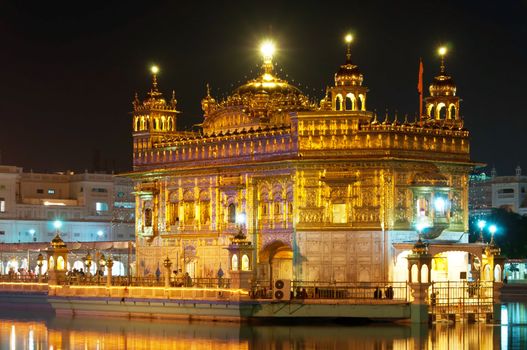 Golden Temple of Darbar Sahib, the spiritual and cultural center of the Sikh religion, India