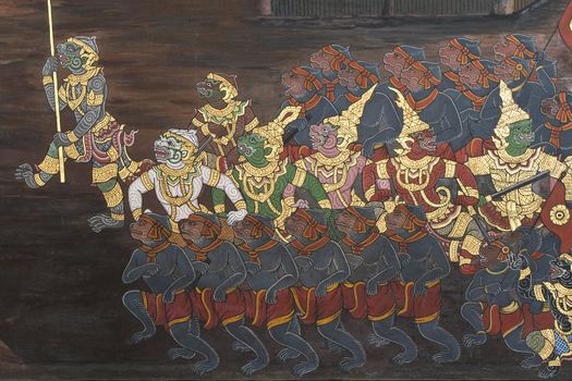 Public Art Painting at Grand Palace, Bangkok
