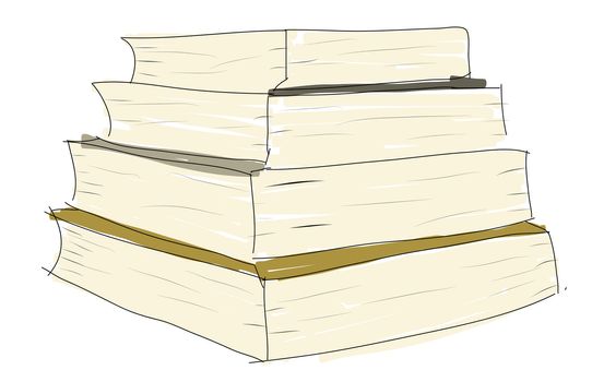 Stack of books (books stacked)