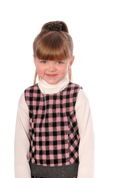 smiling little girl isolated on white background