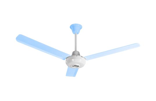 White-blue ceiling fan