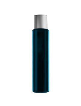 Dark blue parfume bottle isolated