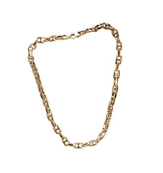 Golden chain isolated on white background