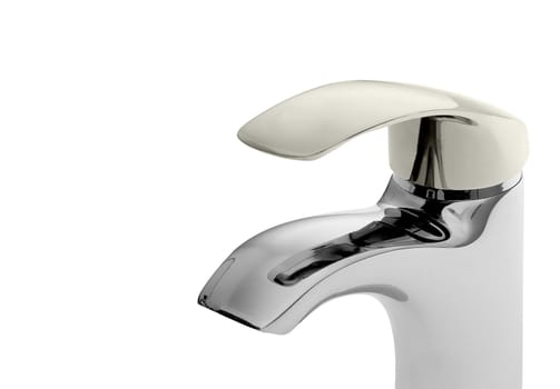 water-supply faucet mixer for water isolated on white background