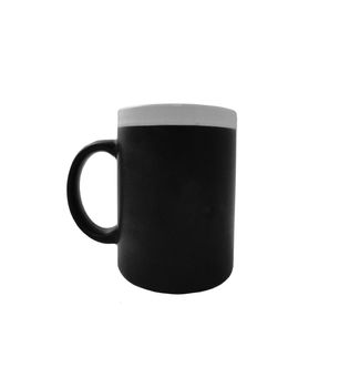 Black mug isolated on white background