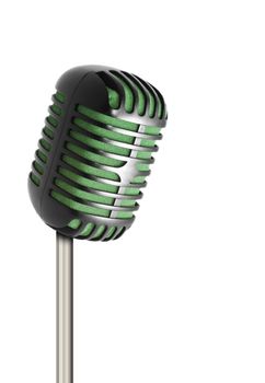 Vintage microphone isolated