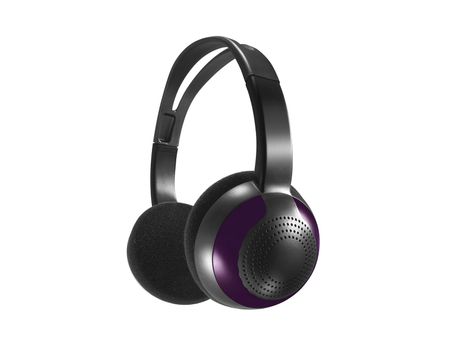 Computer headset on white background