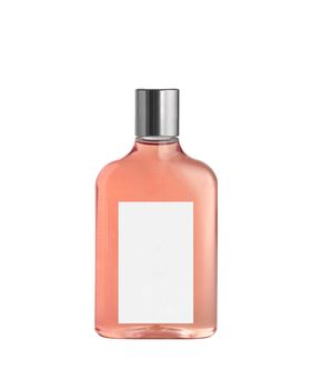 Pink aroma bottle isolated on white