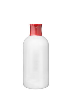 White plastic botle isolated on white background
