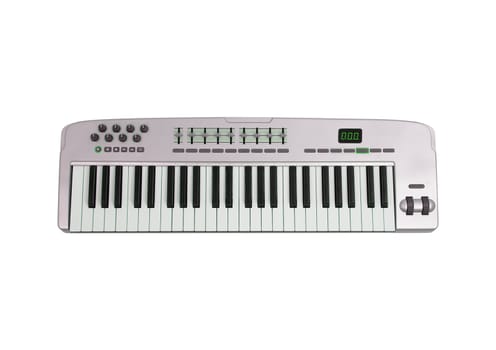 Music keyboard isolated on white
