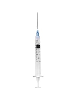 Syringe isolated on white