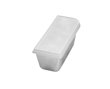 Plastic rectangular container for dairy foods