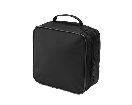 Black bag isolated on a white background.