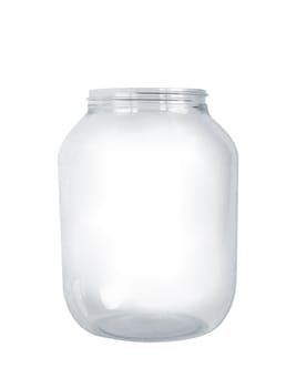 Glass jar isolated on white