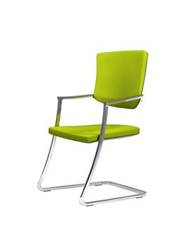 Green chair isolated on white