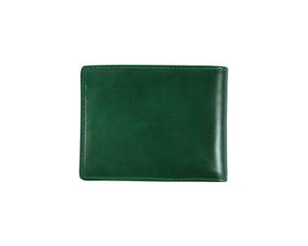 green wallet on a white background
