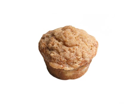 single muffin isolated on a white background