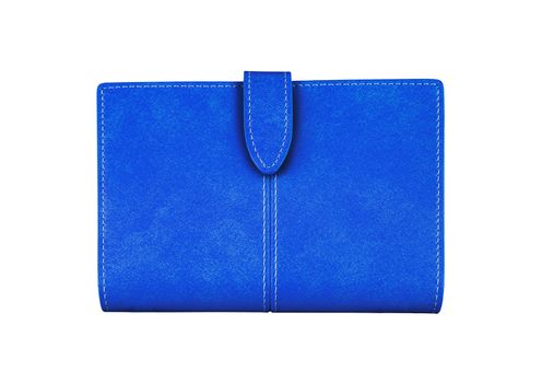 Blue Wallet. On a white background.
