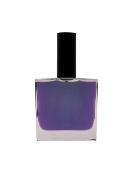 Purple perfume bottle isolated