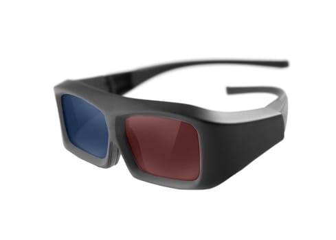 3D glasses isolated on white background