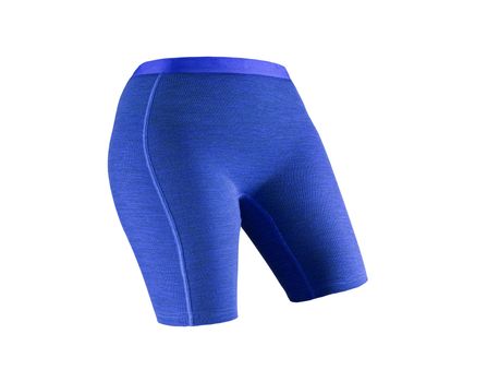 blue woman shorts on white background
