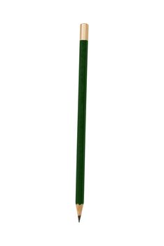 Green pencil isolated on white