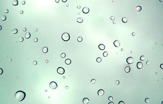 Water drops on glass