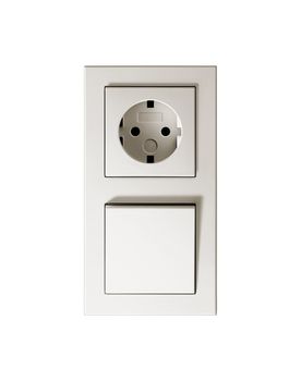 Socket & switch. On a white background.