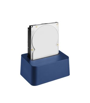 HDD on station isolated on white
