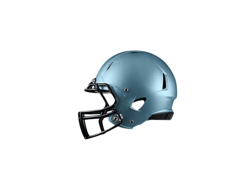 Blue Football Helmet on white