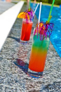 Cocktail near the swimming pool