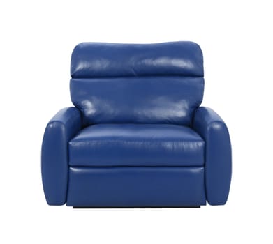blue luxury armchair isolated