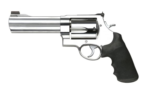 Revolvers on white background