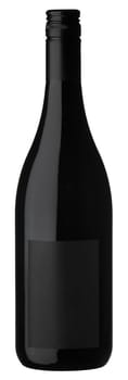 Beautiful black bottle isolated on white