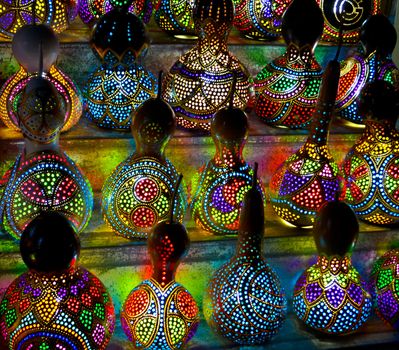 Turkish Lamps at the Market in Istanbul Turkey