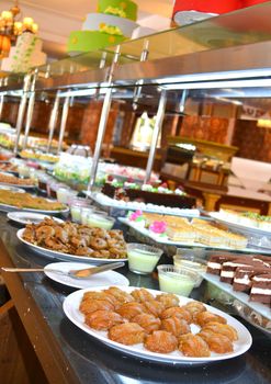 Hotel breakfast table