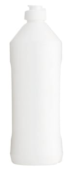 White plastic bottle isolated on white
