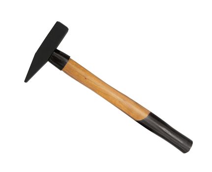 wood hammer isolated on white background