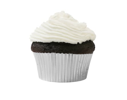 Chocolate cupcakes with whipped cream