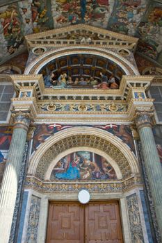 particular of the cathedral's door  of Aosta