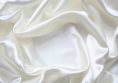Smooth elegant white silk can use as wedding background 