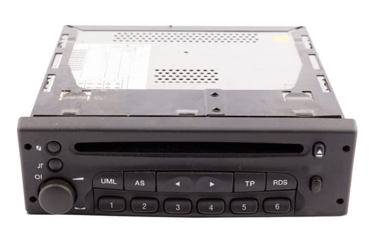 old car radio CD on a white background