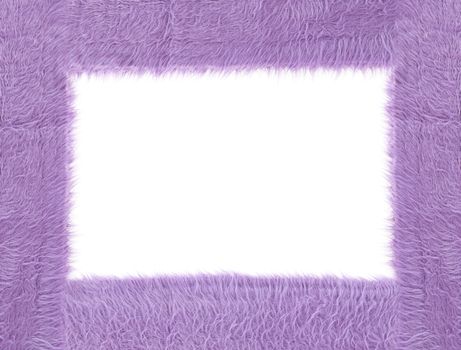 Pattern of Purple fabric texture frame on white background