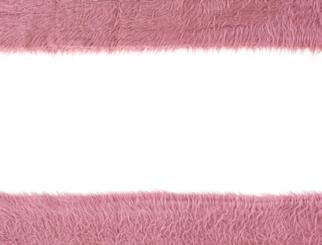 Pattern of red fabric texture frame on white background