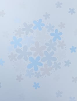 blue flower paint on wall as the background