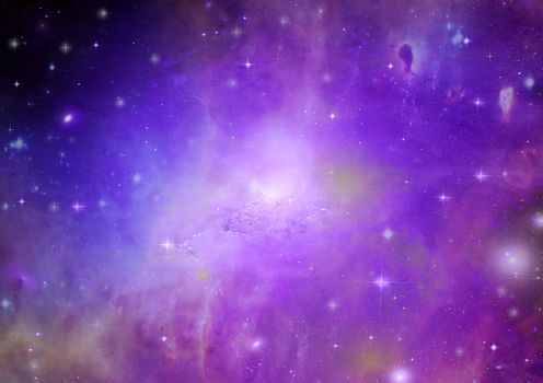 Far space being shone nebula as abstract background